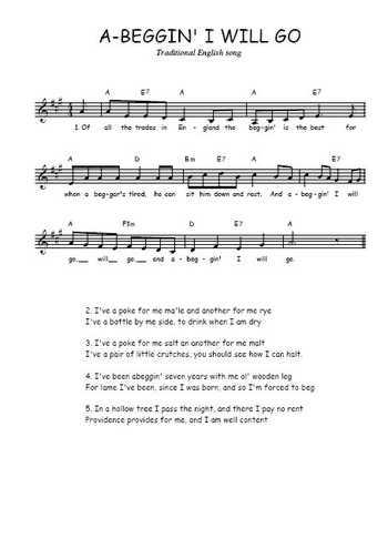 A-beggin' I will go